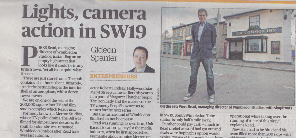 In 2010 Read commercialised the assets at the former Merton Studios and re-opened the facility to the independent sector but branded as Wimbledon Film & TV Studios.