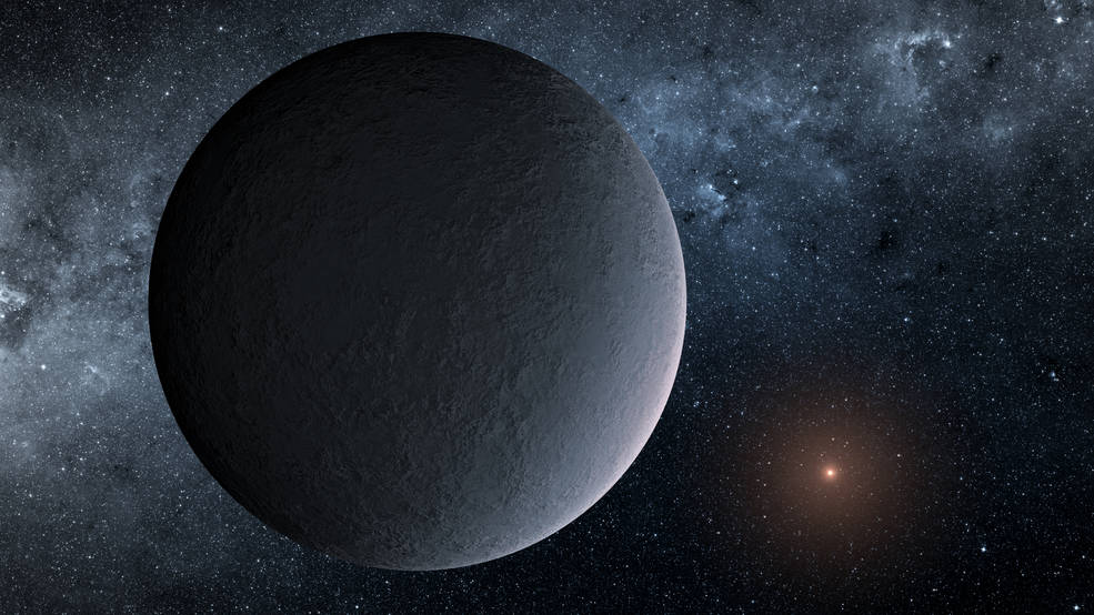 This artist's concept shows OGLE-2016-BLG-1195Lb, a planet discovered through a technique called microlensing. Image credit: 
