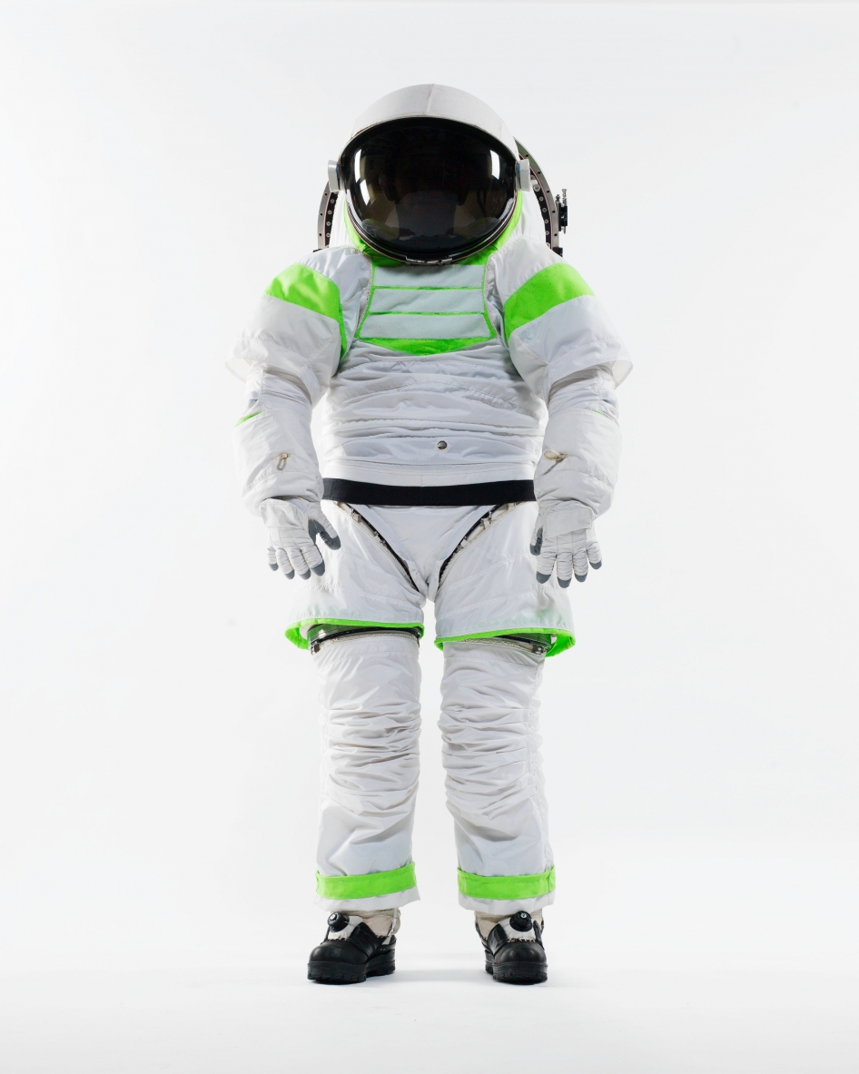 The Z-1 is NASA's next generation spacesuit, a prototype of which is pictured at the Johnson Space Center. Image credit: NASA