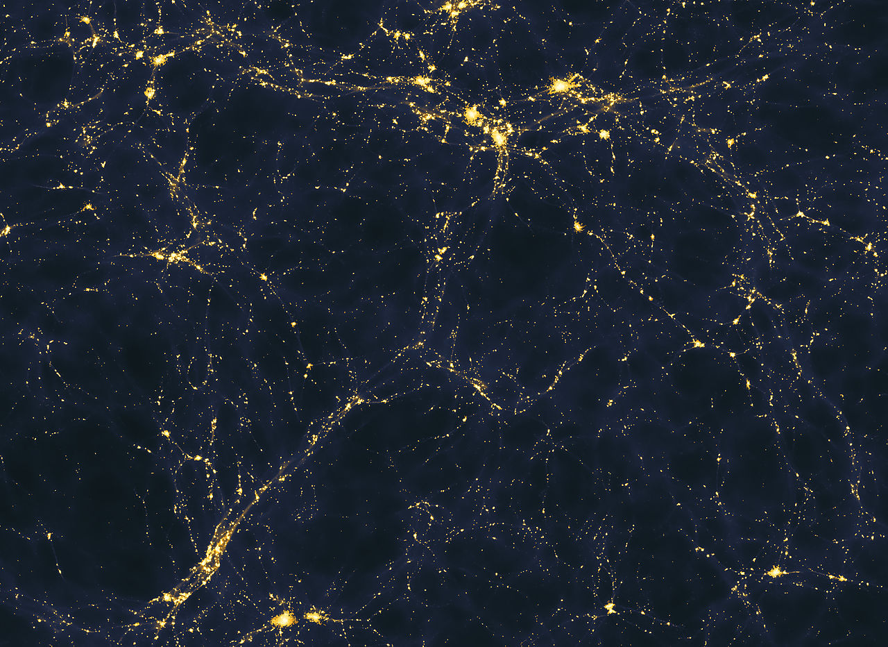 A computer model shows one scenario for how light is spread through the early universe on vast scales (more than 50 million light years across) Image credit: Andrew Pontzen/Fabio Governato