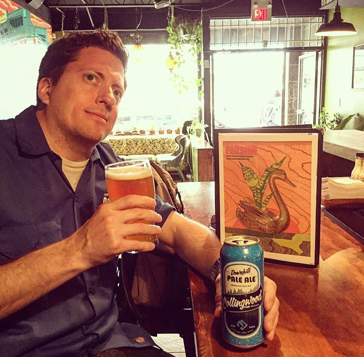 First memory of beer: Drinking Labatt Blue watching the Leafs play the Sens in the playoffs in high school. We were seed 7 and they were 2 and we won the first game and swept the series…. I was totally of legal drinking age …. How I came to craft: Working in the hospitality industry and getting to try all kinds of different beers. Favourite memory at The Collingwood Brewery: Working the tent at the Roundhouse Winter Craft Beer Fest, having a blast yelling about “FULL PILSNERS!” How I got here: I was a food and beverage manager/GM before making the transition to Craft Beer. When I was looking to make a career shift, the job at Collingwood Brewery made a lot of sense! Favourite beer: This changes on a daily basis…. I always grab a pint of La Chouffe when I see it on tap. Our 3-Point Saison is pretty ridiculous as well! What I want with me on my desert island: Probably a TV so I can yell about the Jays and Leafs…. I’d totally get reception, right? About me: I’ve lived in Japan, New Zealand and Whistler.