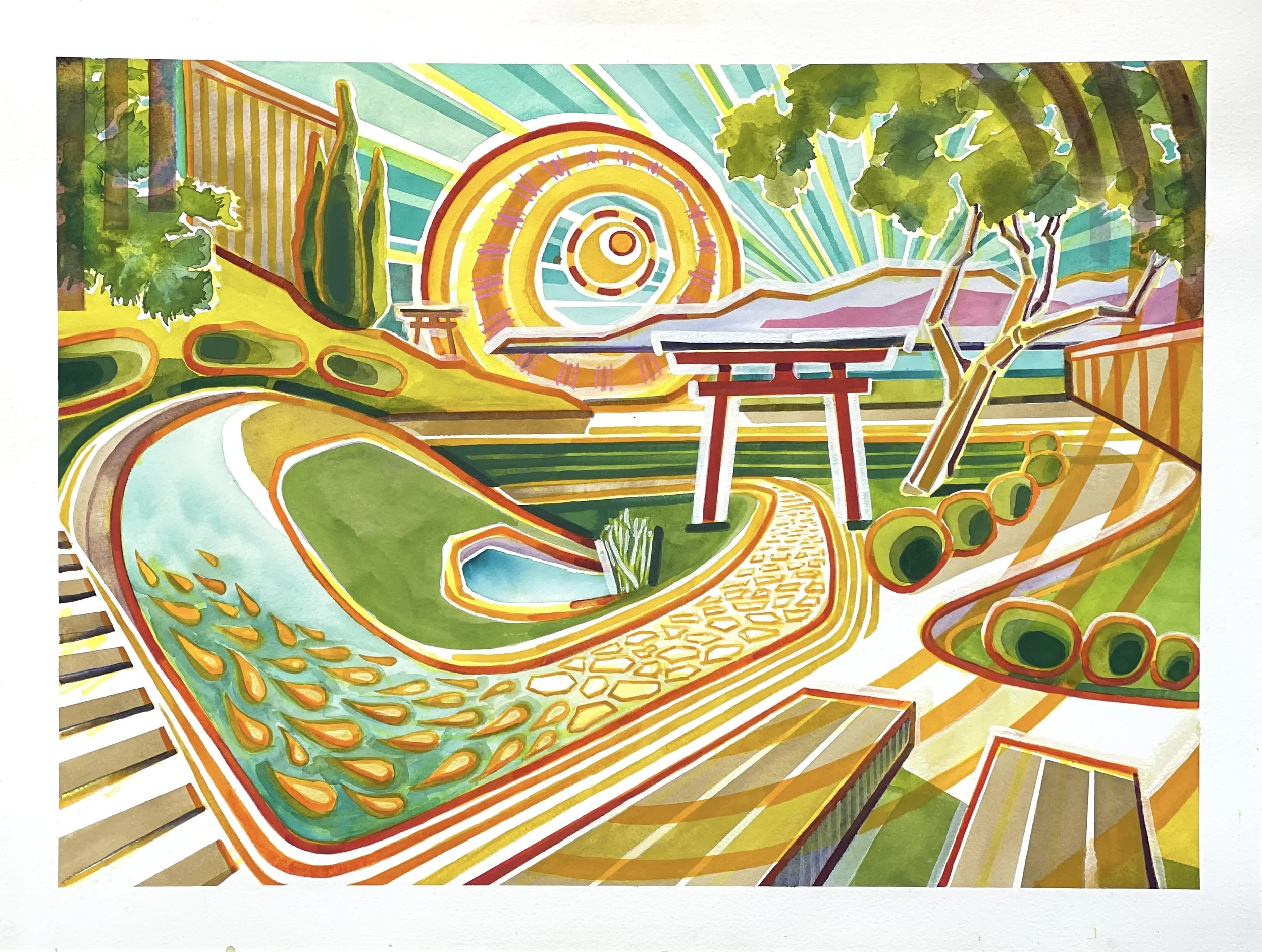 2025  watercolor on arches paper  18 x 24 in (46 x 61 cm)