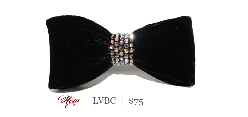 LVBC - SILK VELVET AND CRYSTAL BOW BARRETTE — RENEE RIVERA COUTURE HAIR  ACCESSORIES