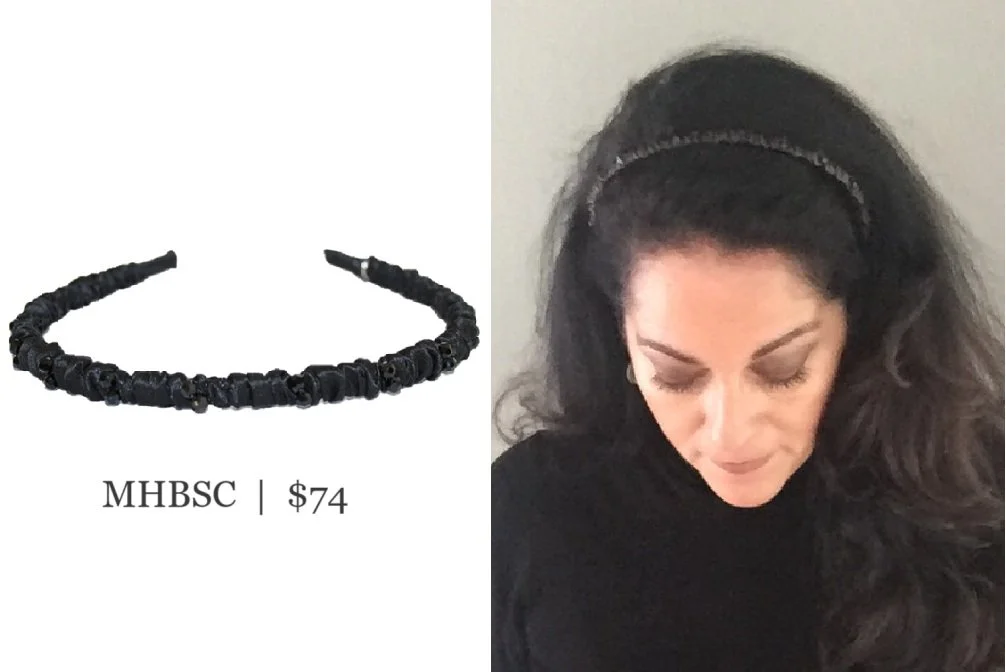Renee Rivera Maroon silk and crystal bead headband, mint condition On My Mind: Danish Porcelain and Betassled Shirts | The  main image 4