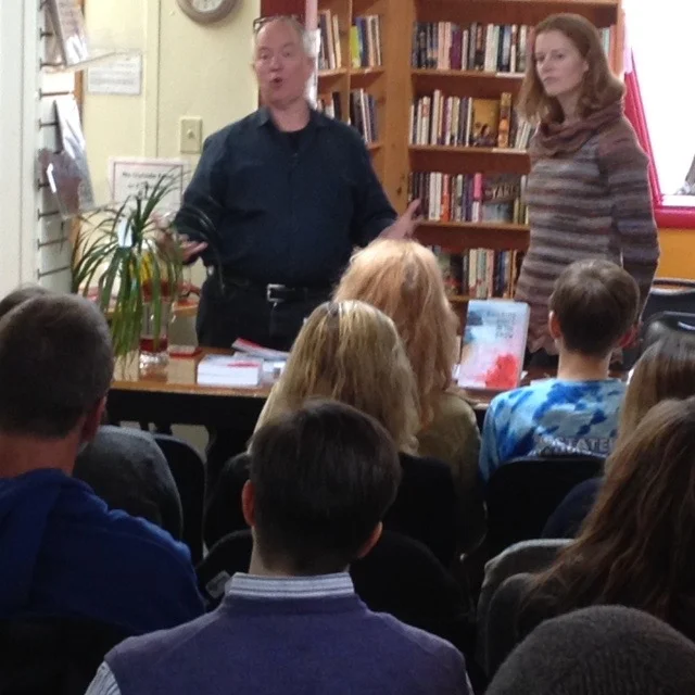 Lucian and Martha speak at Gulliver's Books in Fairbanks