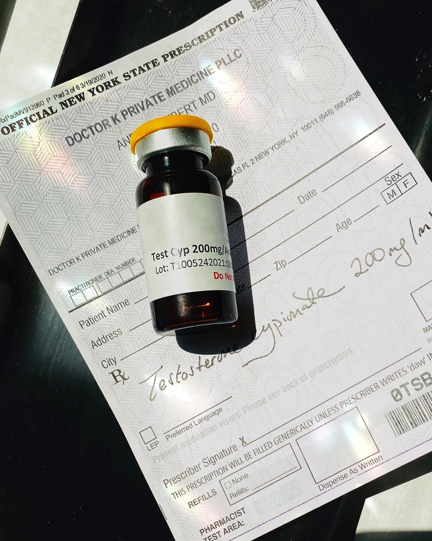 Yes! Doctors can prescribe testosterone, so stop asking your trainer, Bro. πͺπΌ #doctork #testosterone #prescription #askyourdoctor #vial