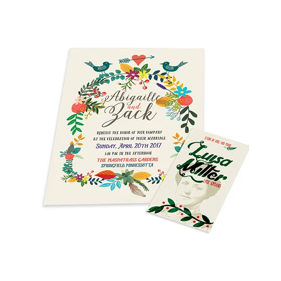 cream postcards