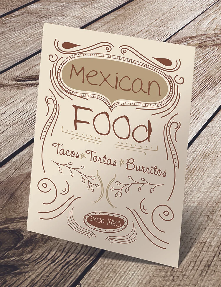 cream menus