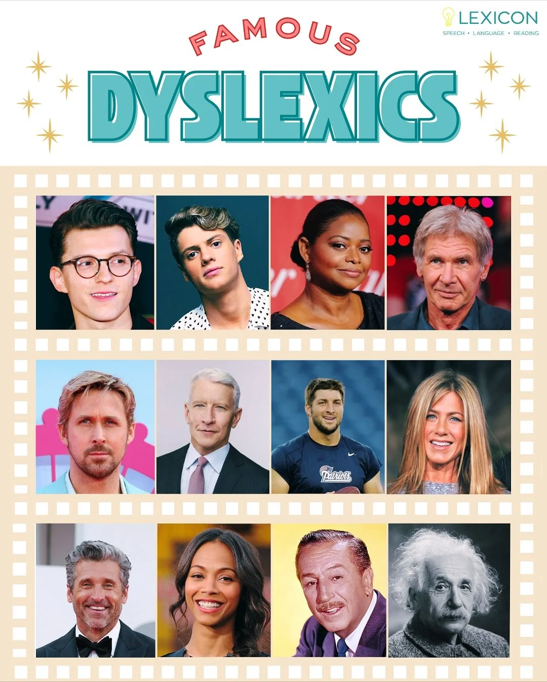 Behind every great mind is a unique way of thinking! Dyslexia is NOT a limitation, it redefines creativity!✨🤩 We are continuing to celebrate the minds shaped by dyslexia this October🤍