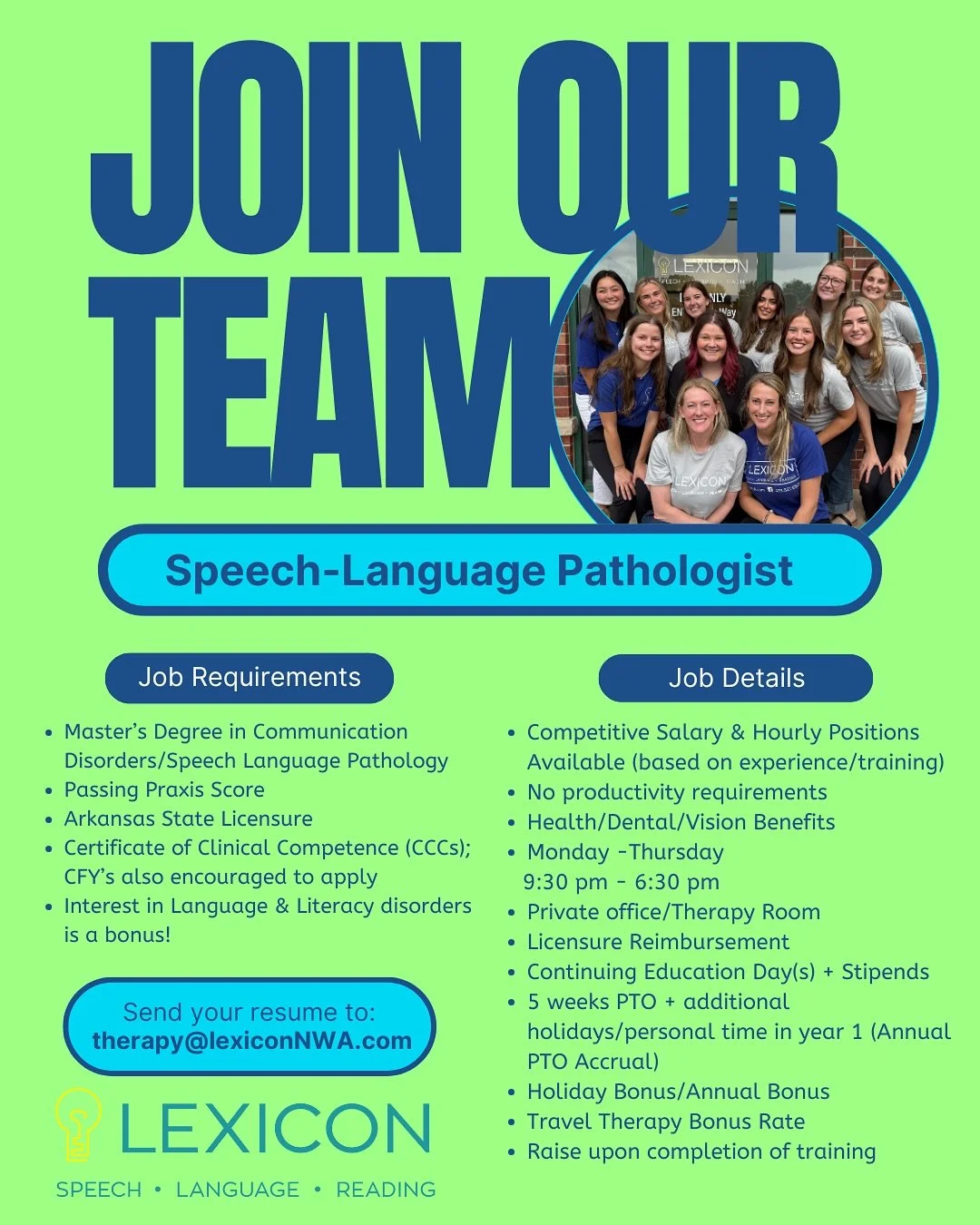 We are growing and looking to fill multiple positions!  We&rsquo;d love to have you on our wonderful team! 🌟