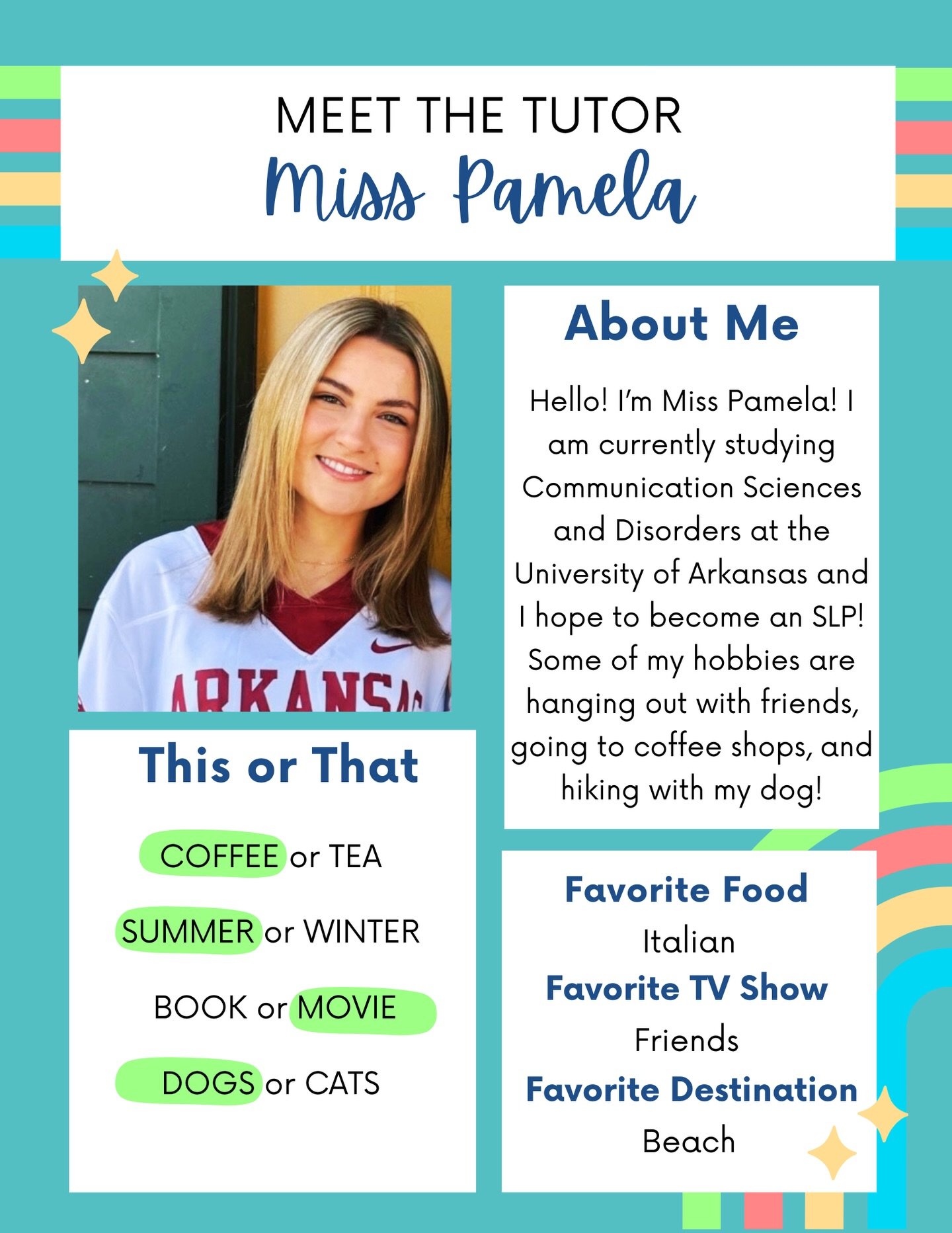 Meet Miss Pamela! She is a wonderful addition to our team and we are so thankful she is with us at Lexicon!🤍😁