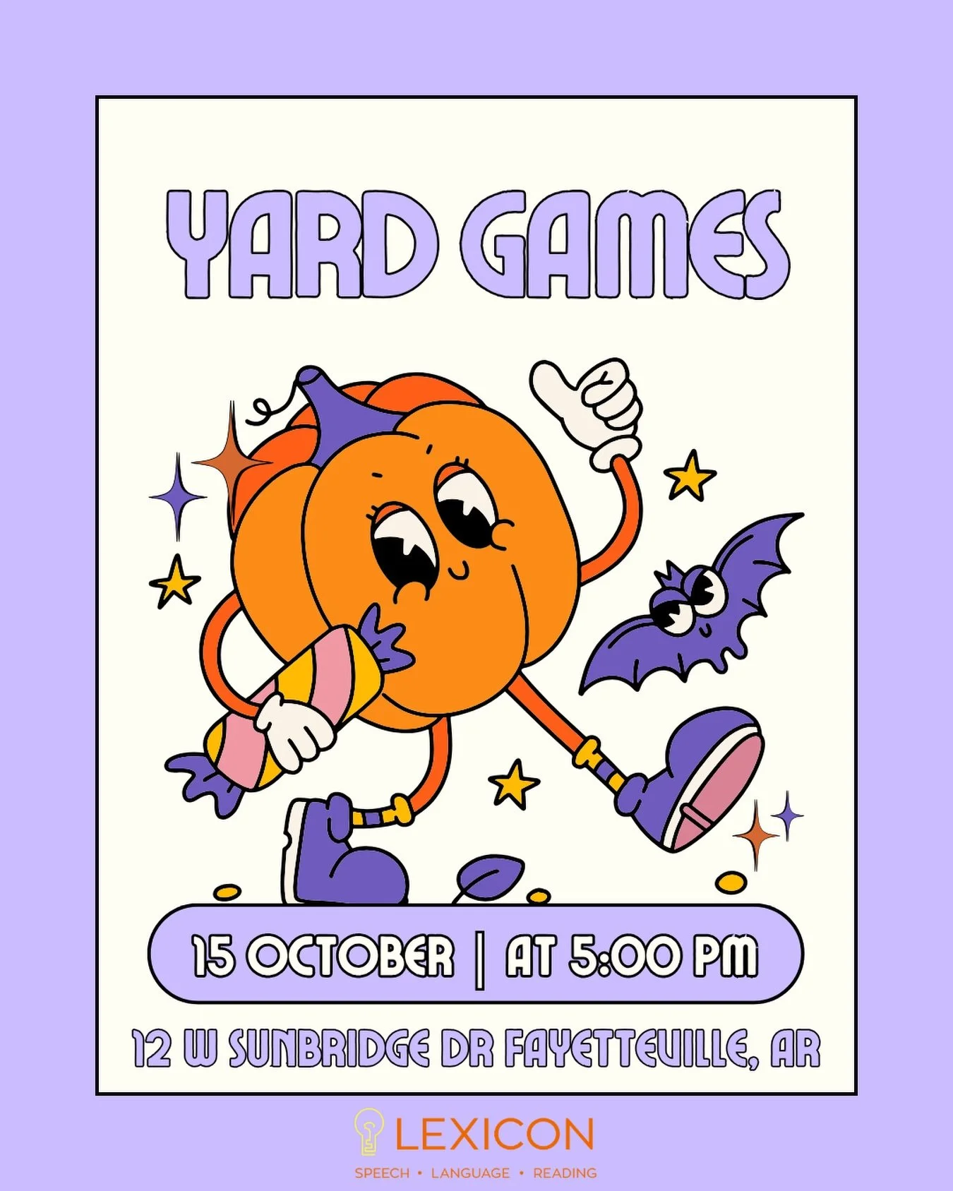 2 DAYS UNTIL TRUNK OR TREAT!!! HYPE post part 6!!! 🎃💜

LET THE GAMES BEGIN!! 🖤💜🧡 Get ready for some friendly competition with our yard games!!

Trunk or Treat is on October 15th at 5:00 PM!! 🍬🎃