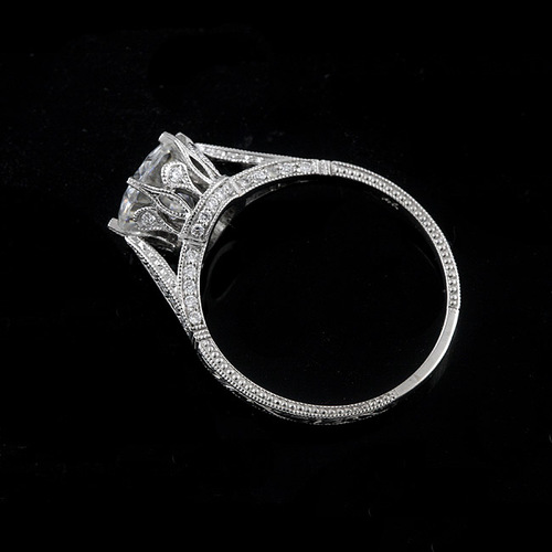 Micro+Pave+Set+Diamonds+Hand+Engraved+Crafted+Milgrain+14K+White+Gold+Engagement+Ring+Setting+Mounting.jpg