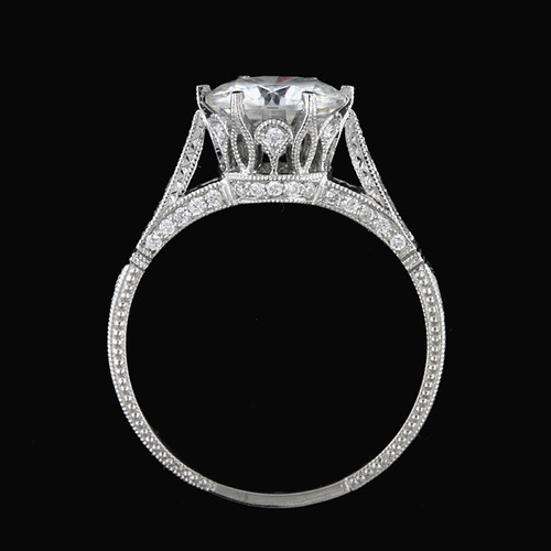 Micro+Pave+Set+Diamonds+Hand+Engraved+Crafted+Milgrain+14K+White+Gold+Engagement+Ring+Setting+Mounting+4.jpg