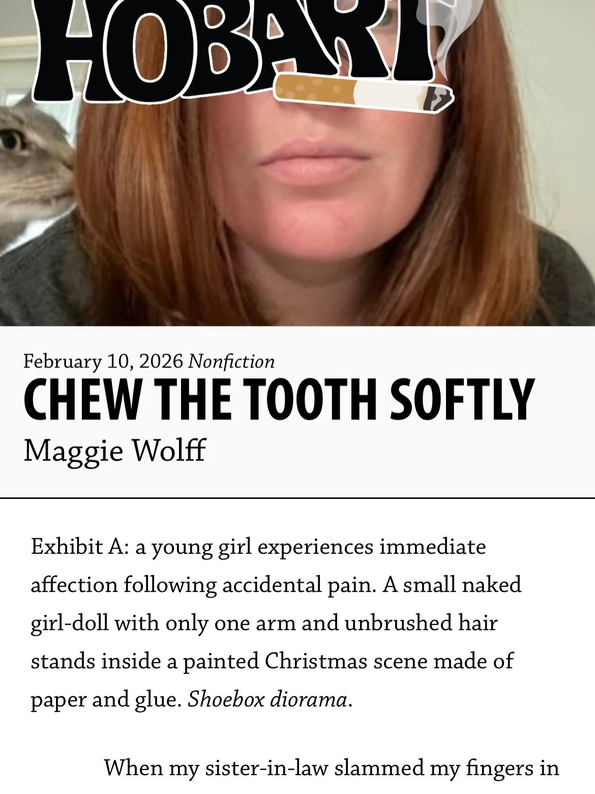 First publication of 2026! 🎉🎉🎉

A creative nonfiction piece about domestic violence, parental relationships vs. romantic relationships, and coming out on the other side. ❤️&zwj;🩹

Link in bio if you want to read more. 

#writinglife #writing #cre