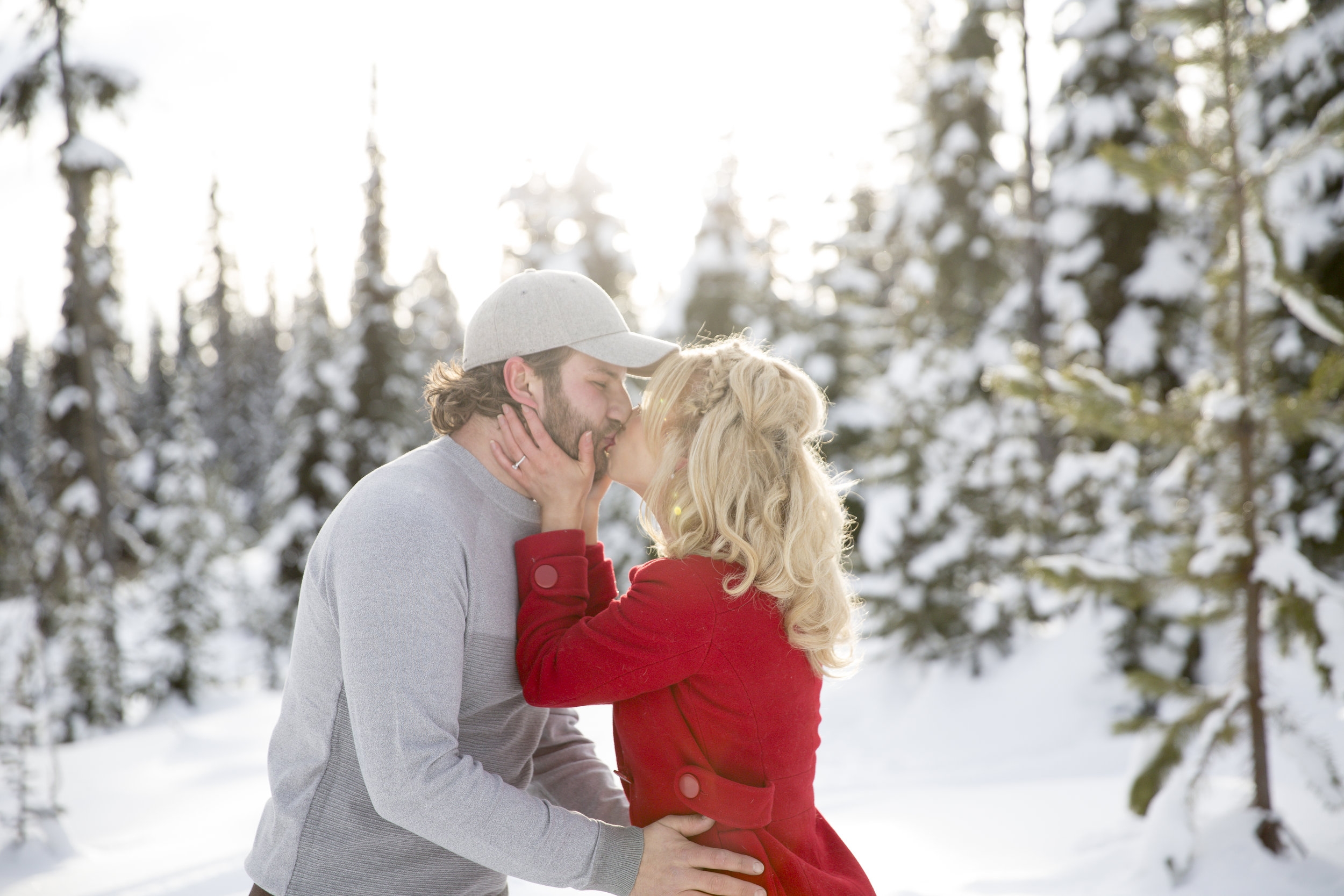 Kissing at Big White Ski Resort