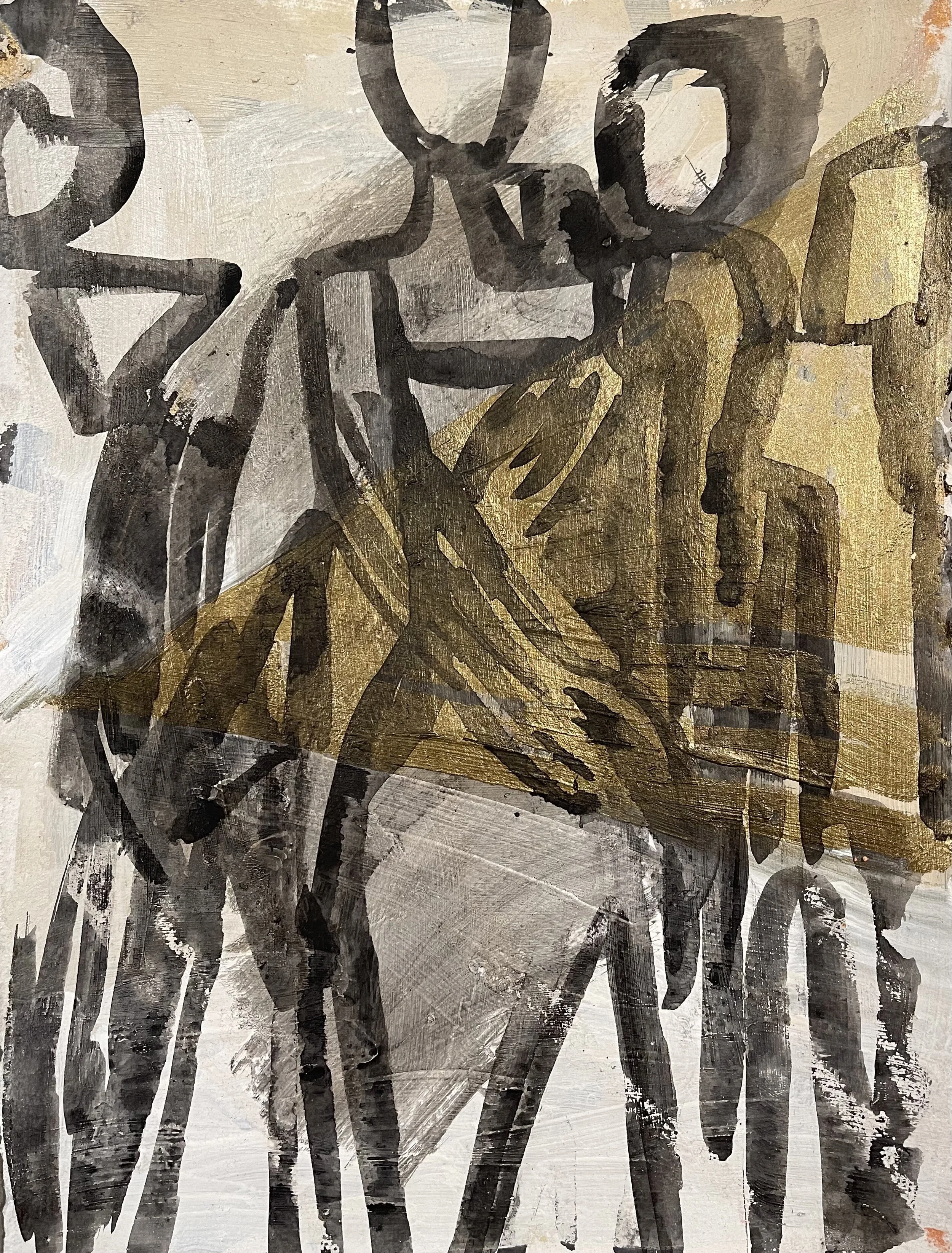 Natasha Wright, "The Three Graces" Mixed Media on Paper, 13.5 x 10 inches, 2021