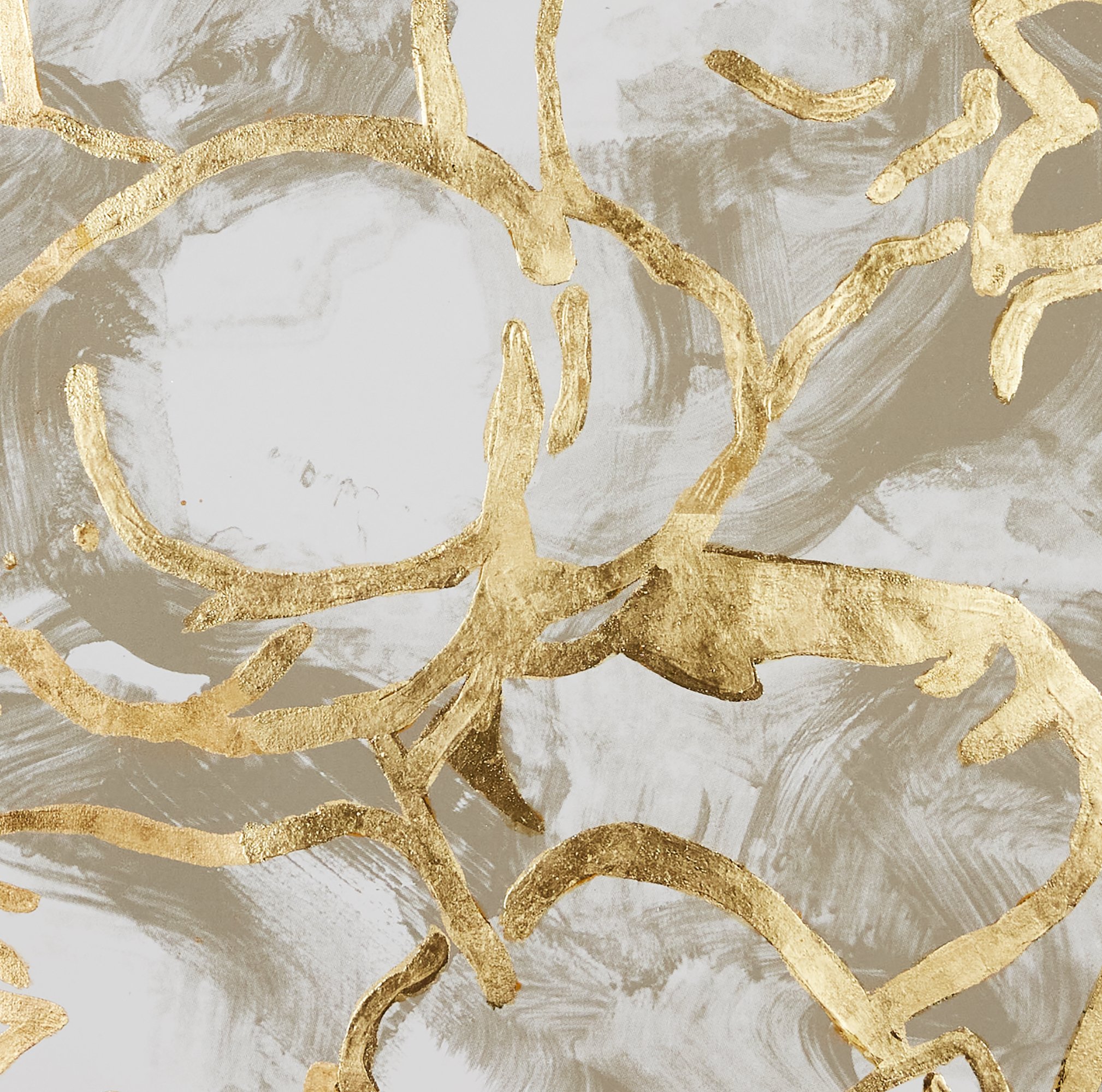 BECOMING SOMEONE ELSE: GOLD (MONOPRINT), 2023, 24k Gold leaf, paper monoprint (quartz), 40 x 30 inches, labeled “M.P.,” signed, and dated, unframed, Private Collection (DETAIL)