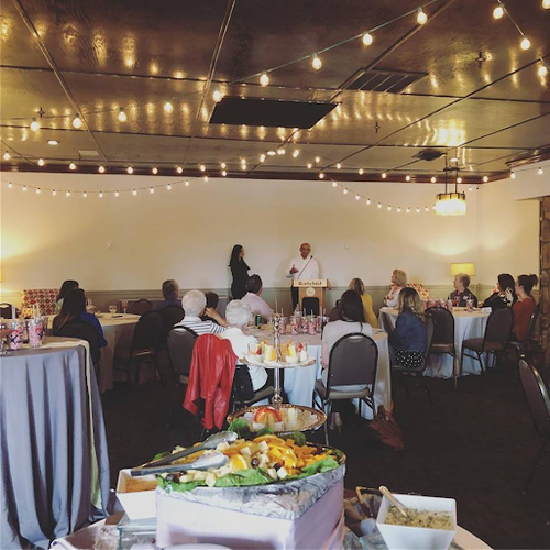 Volunteer of the year, Monty Merchant, accepting his award and sharing his wisdom with fellow advocates.