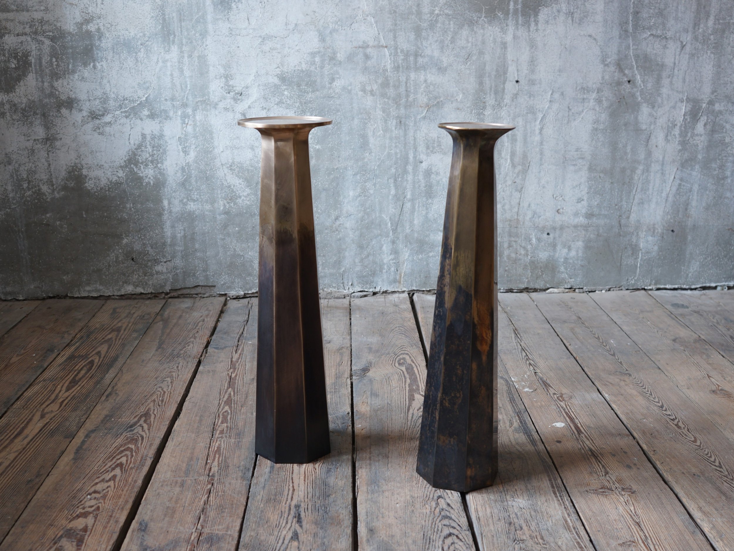 Tall bronze drink tables