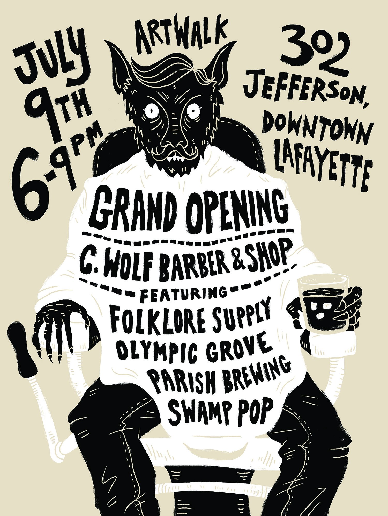 C. Wolf Barber & Shop Opening