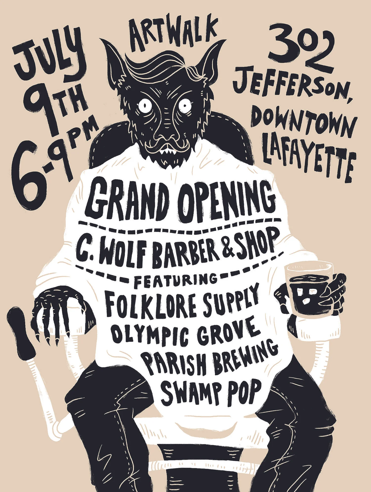 C. Wolf Barber & Shop Opening