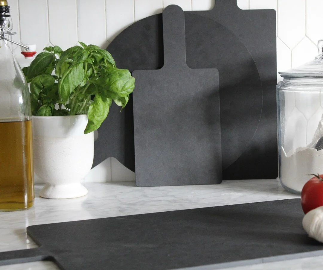 A bit about our boards. We originally created serving boards for our restaurant clients after being sickened by the sight of warped, half moldy boards and trays. They were a dishwasher safe, antimicrobial solution that could stand up to heavy use whi