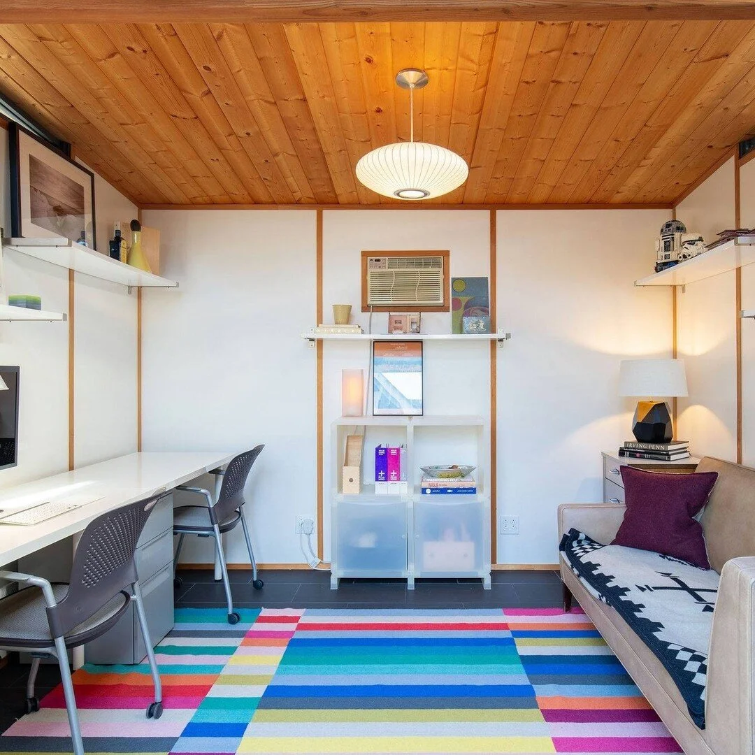 If you're going to work from home, you might as well enjoy your workspace. Part of our restoration of our 1911 Queen Anne home included this bright space for work or remote school.

#homeoffice #remotework #remotelearning #interiordesign #interiordec