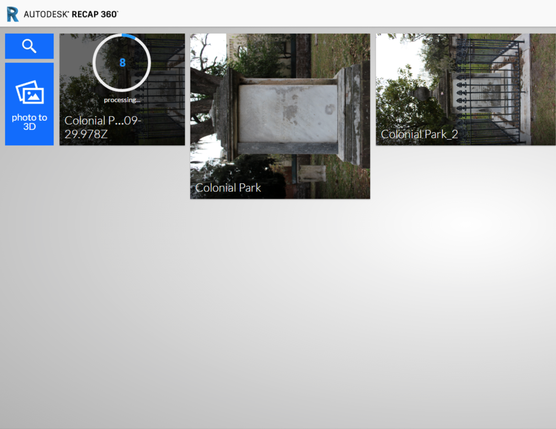 Waiting For Images to Stitch Together on Autodesk Recap 360