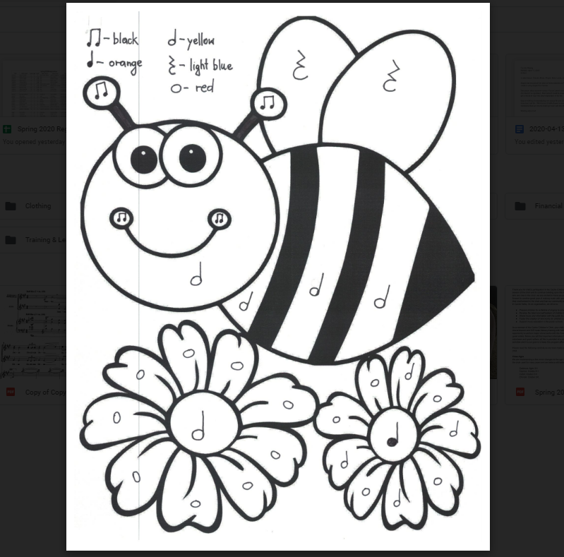 Print this color by note page