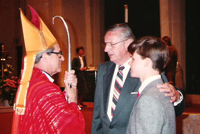 Tom's Confirmation with his sponsor, Al Dorechier
