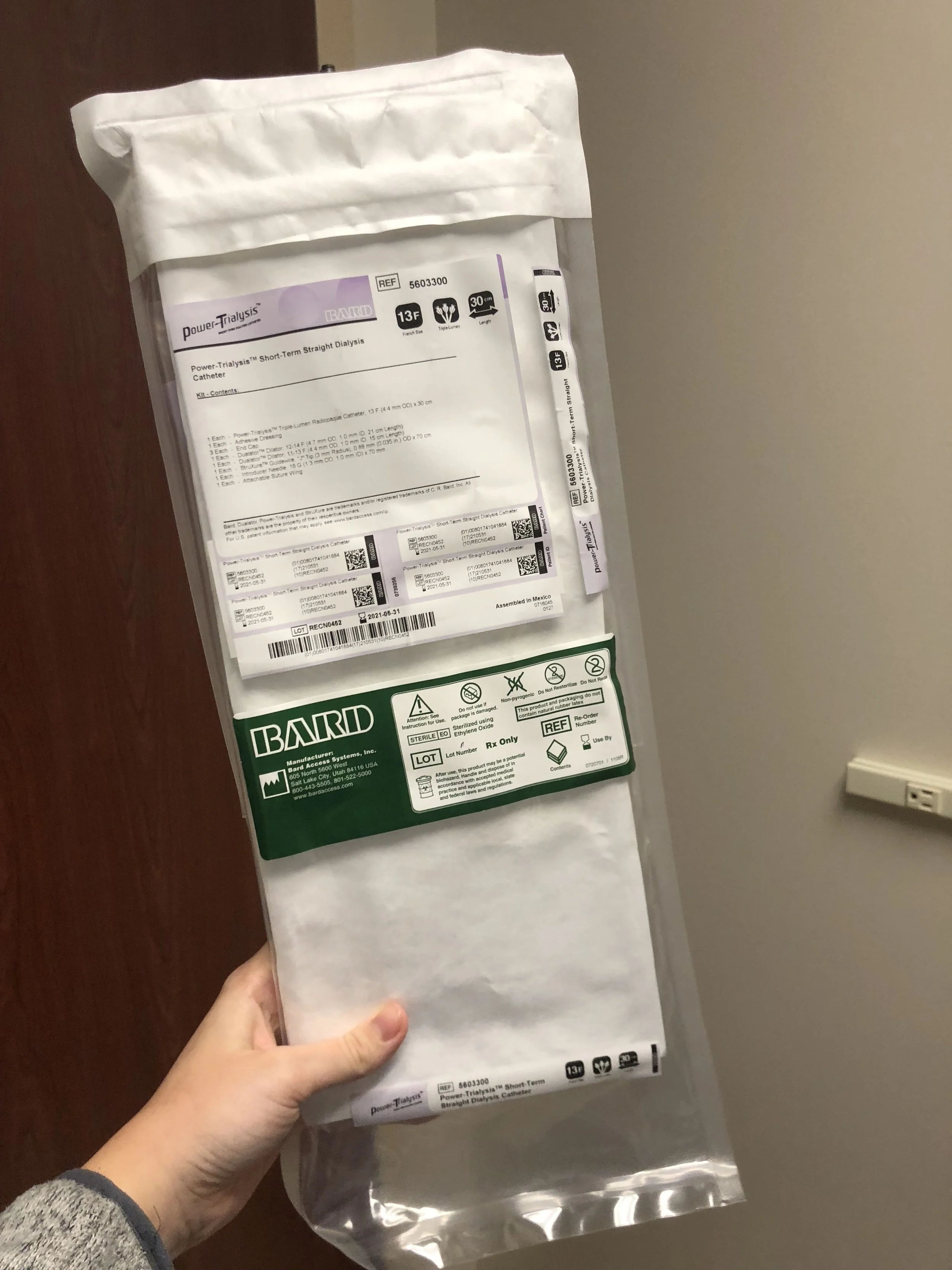 Bard “Power Trialysis” catheter - comes in 15, 20 or 30 cm
