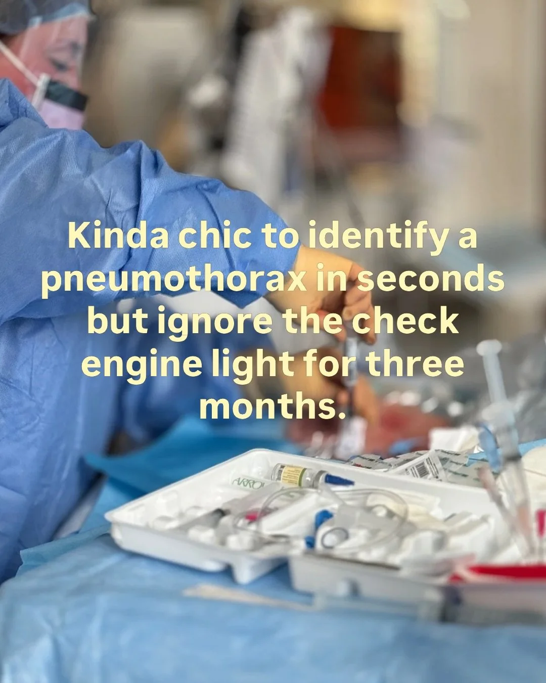✨ Kinda chic to work in the ICU ✨

We spend our days managing ventilators, placing central lines, and treating different types of shock&hellip;then go home and remember we&rsquo;re all still human outside the hospital. Who else still can&rsquo;t fold