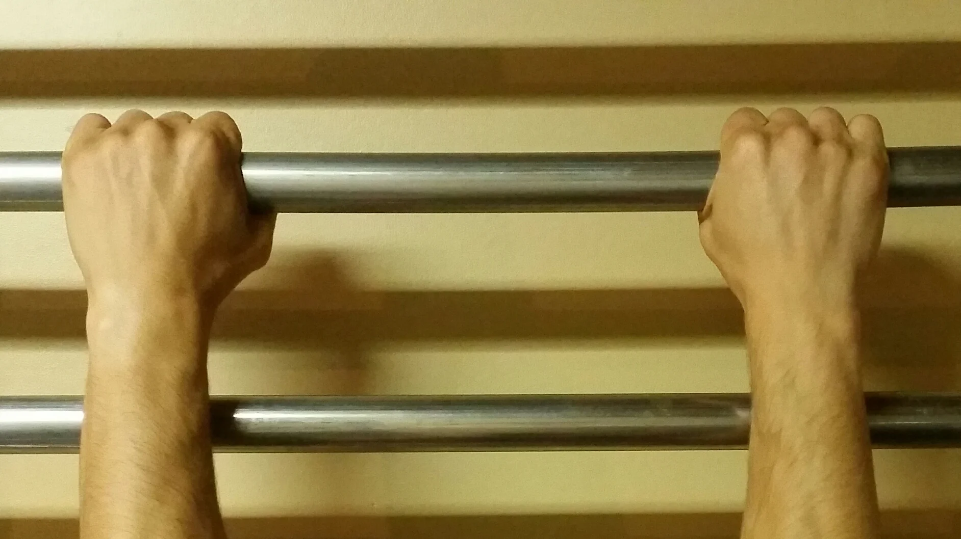 Pronated Grip (thumbs in)