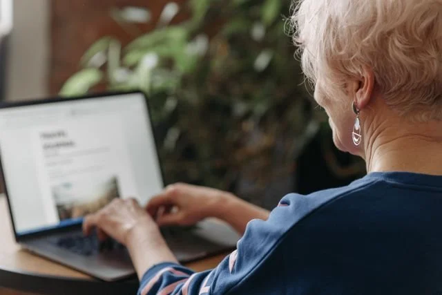Woman on her computer