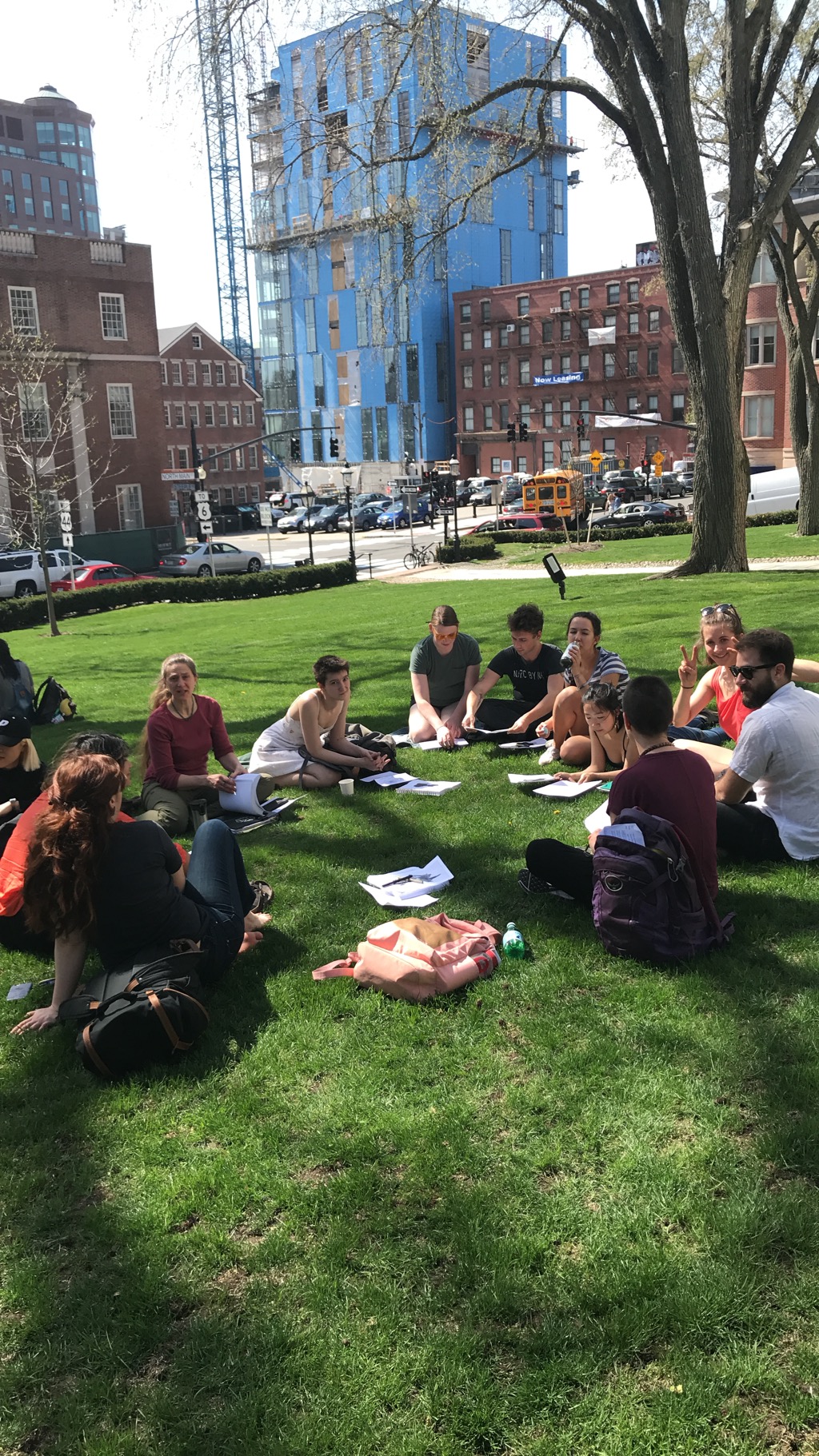 The Degree Program Workshop goes outdoors as spring starts to warm Providence