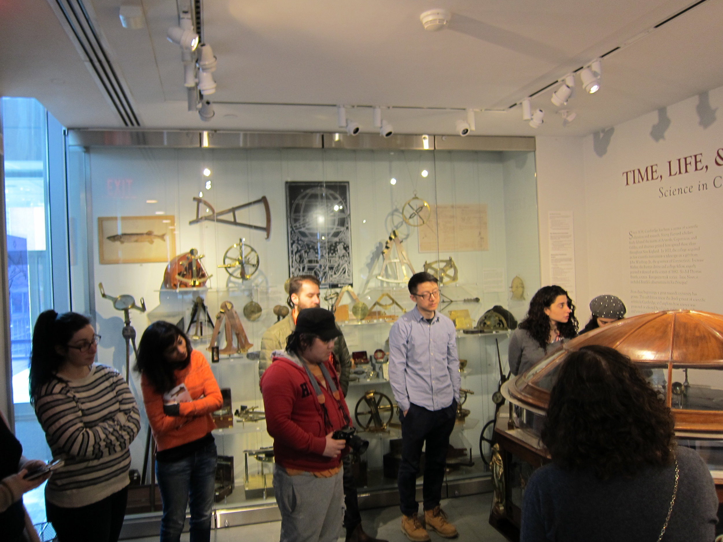 Optics Research Group on a trip to Harvard's Collection of Scientific Instruments with Dr. Sara Schechner