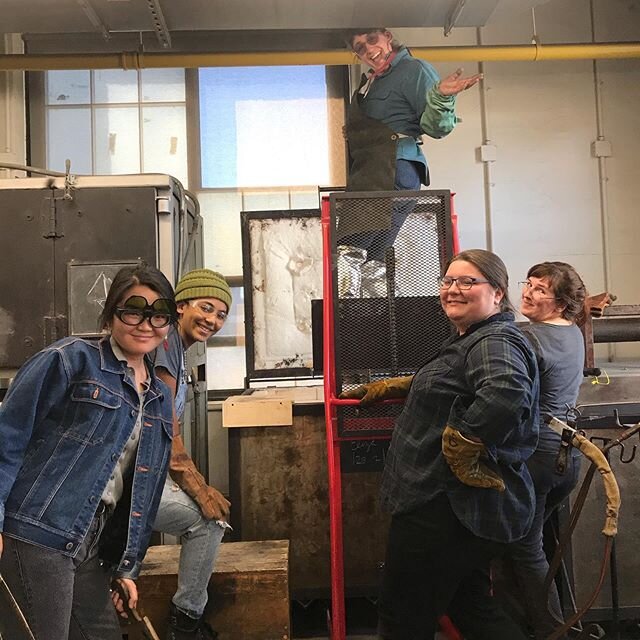 Nothing like a huge hot blow mold that takes a five person all-star team to start the day off!