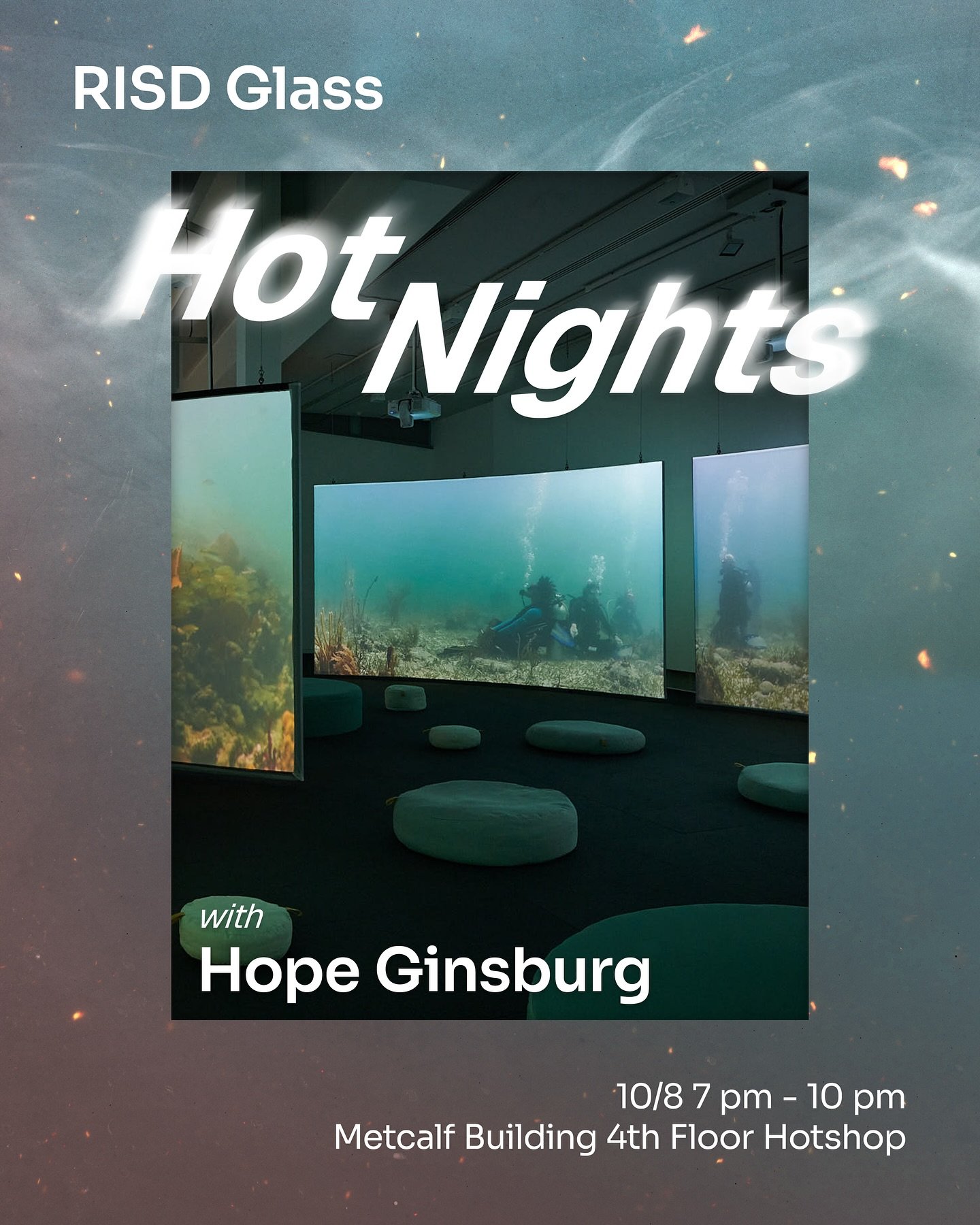 Join us this week as we host artist Hope Ginsburg in our hotshop! Come see the hotshop in action as Hope asks questions of the glass!

Open to the public&mdash;come stay for a bit or for the whole time!