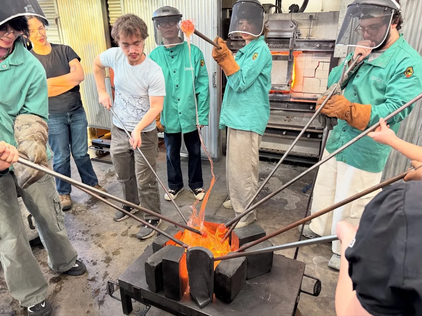 Check out what emerges as two teams of glass students respond to prompts about community and collective memory!