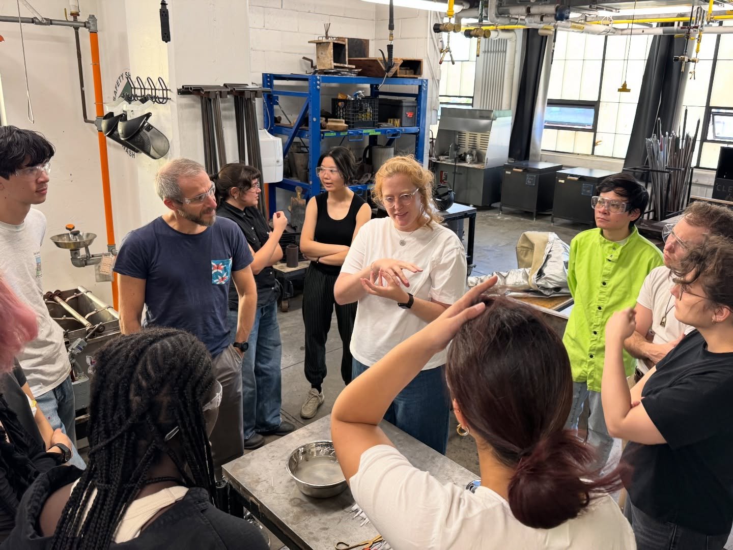 Throwback to Alchemy Research Studio making gems in the hotshop with Matteo Martello and Tara Nummedal!