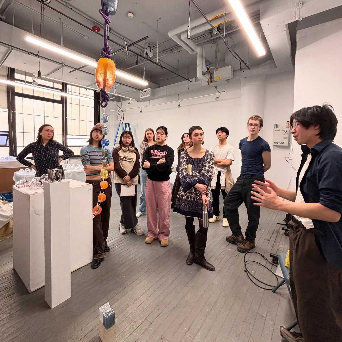 Wintersession Hot Glass Co-Lab&rsquo;s final critique this week!