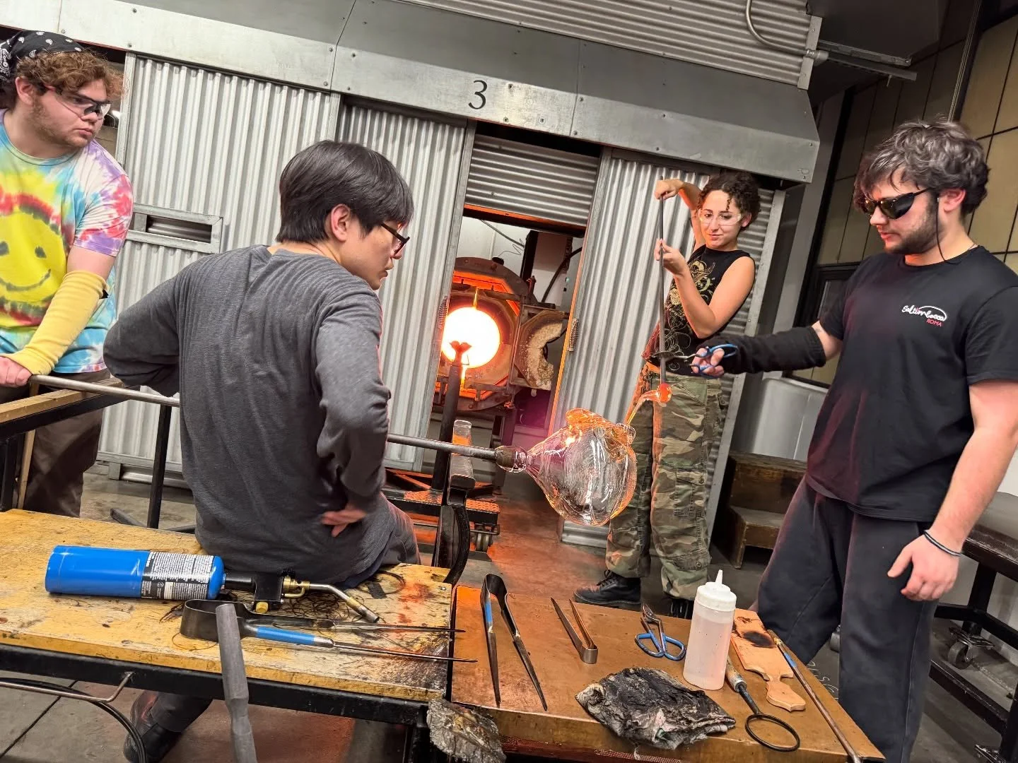We had a blast in the hotshop with Anna Riley where students investigated observable phenomena through glass!