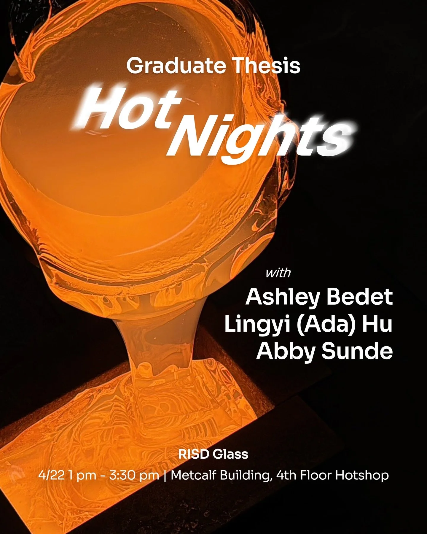 Join us this Wednesday afternoon for Graduate Thesis HotNights! Our second-year graduate students, @ashleybedet @lingyihu_glass and @abby_sunde have exciting plans in store.