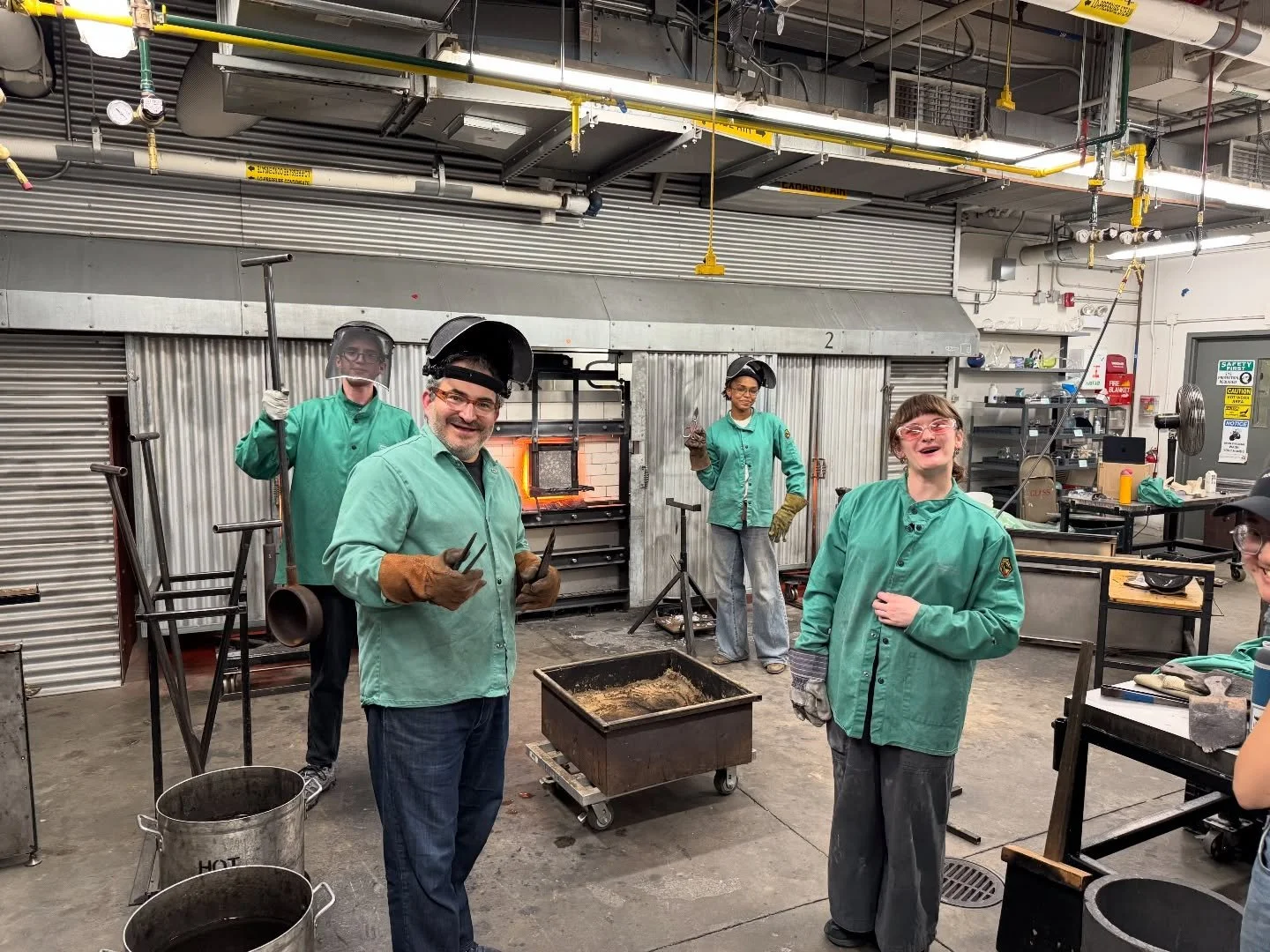 We had a wonderful time in the hotshop with David Brooks, making blown and cast forms with whale bones!