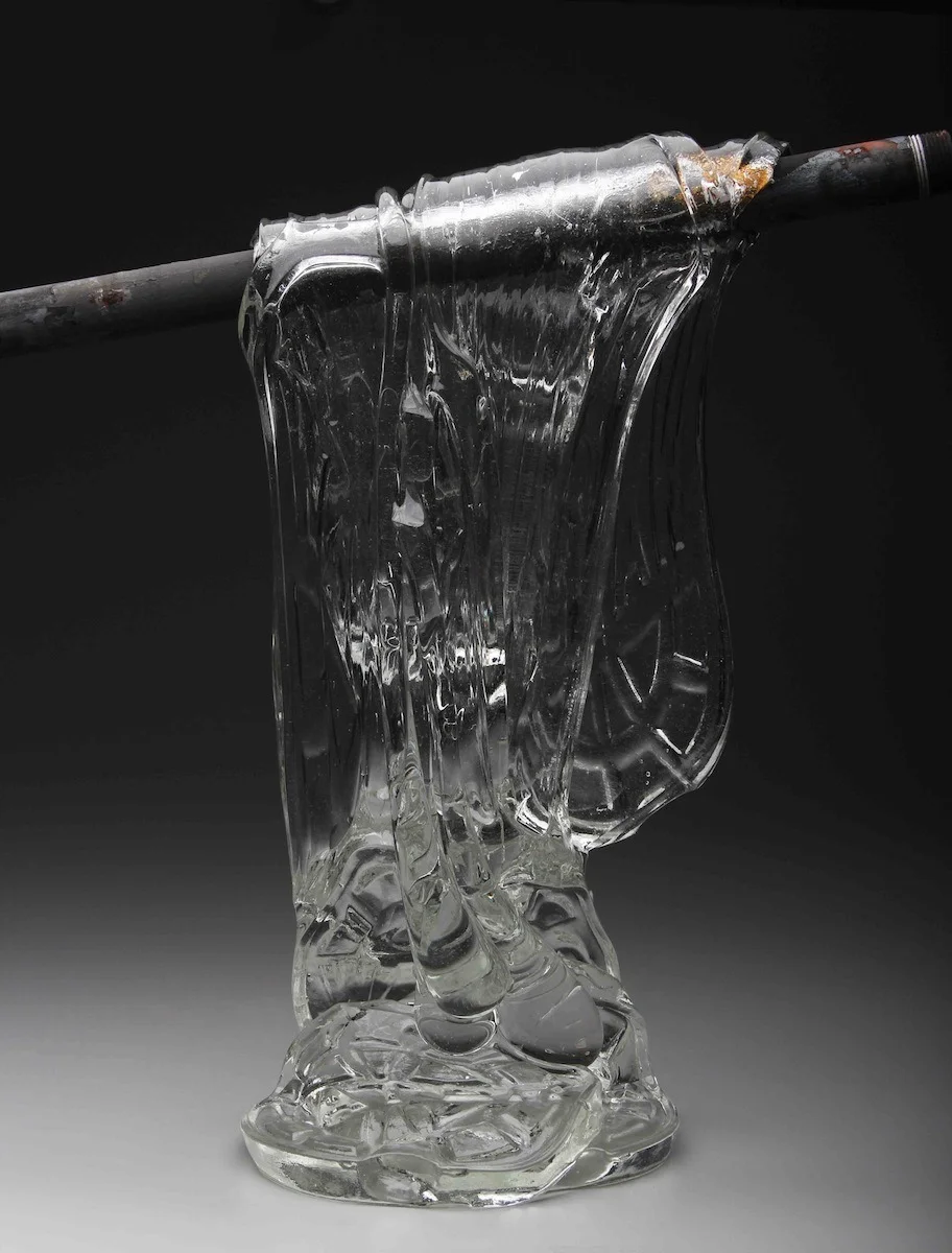 Waterfall 2013 Glass, steel 22" x 24" x 9"
