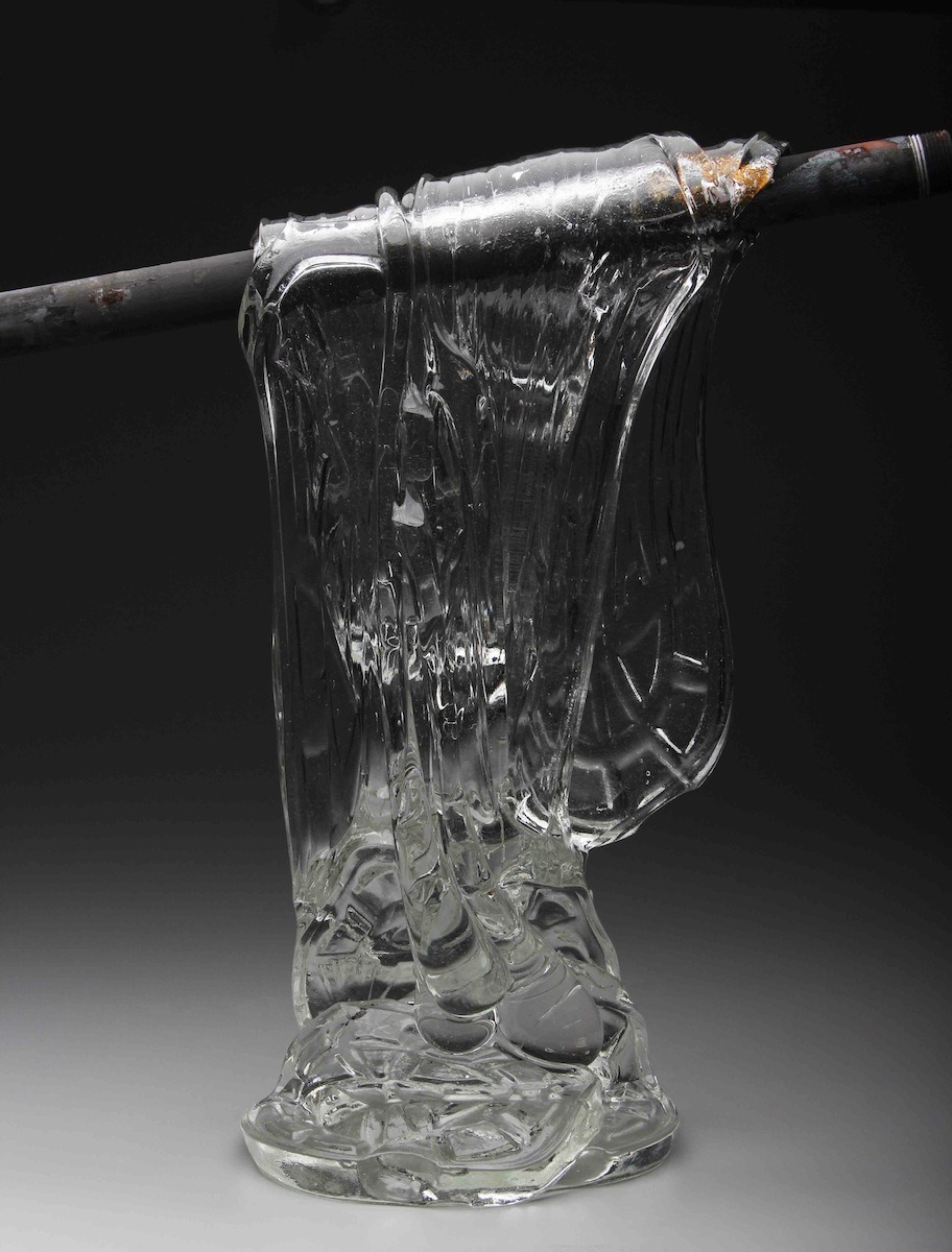   Waterfall  2013 Glass, steel 22" x 24" x 9" 