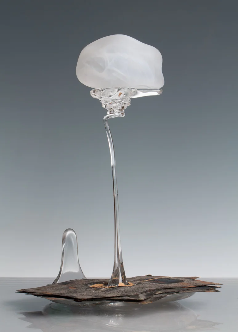 All the Water That Will Ever Be, Is Right Now 2016 Glass, steel 12" x 6" x 6"
