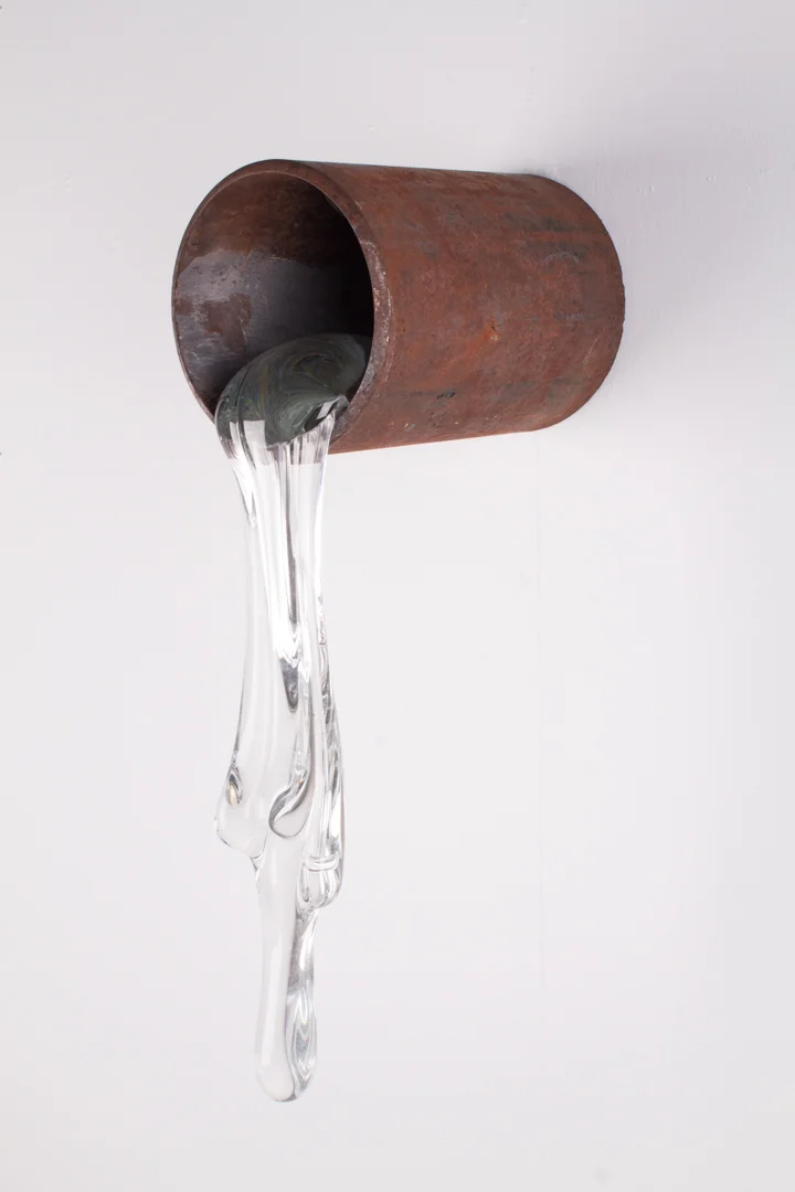 Suspended Resource 2013 Glass, steel 20" x 6" x 8"