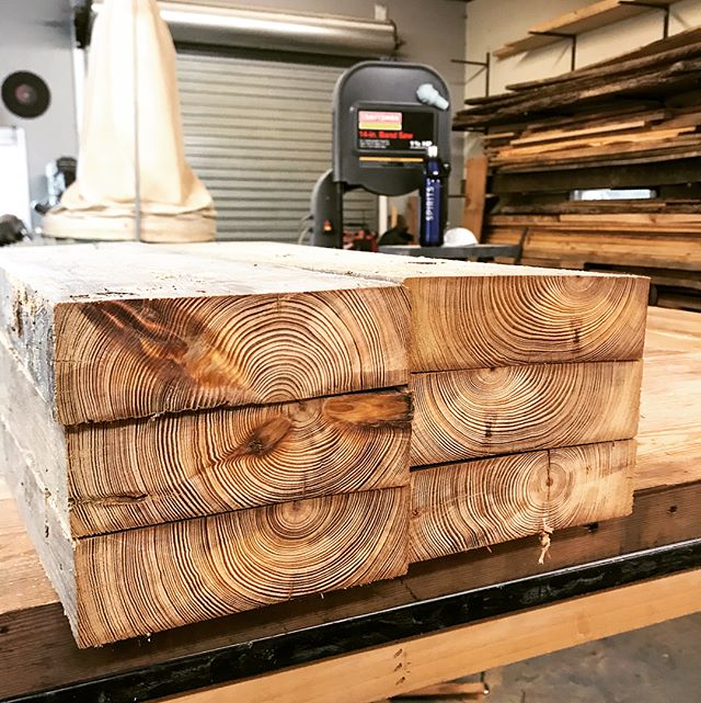 Got the legs all milled out and angles cut. Moving on to the taper. I&rsquo;ve been tripping over this piece of heart pine for months. Beautiful tight grain but the board was so twisted it looked like a propeller. Finally able to use it for these 15&